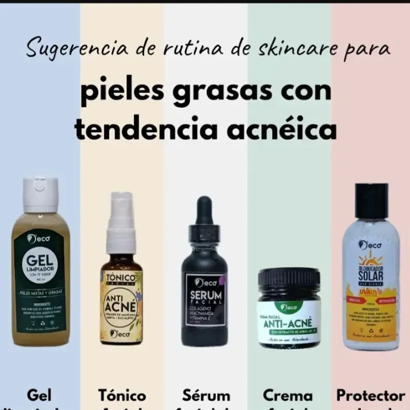 Rutina facial pieles acnéicas🤍