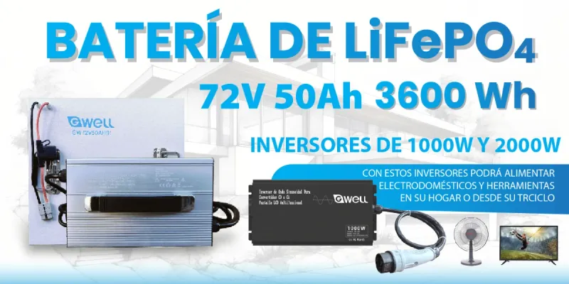 Batería de LiFePO4 de 72V / 50Ah