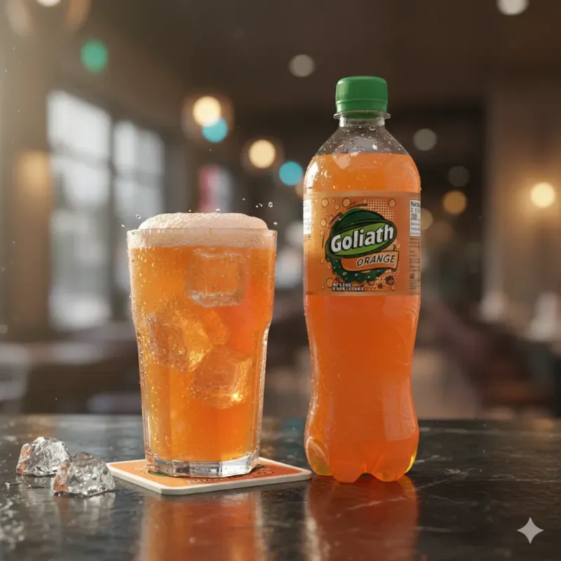Refresco Gaseado de Naranja GOLIATH (590mL)
