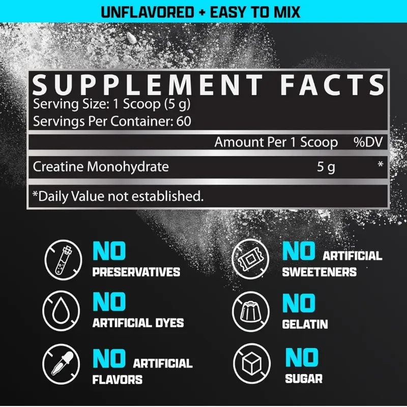 Creatina Monohidratada Nutrex | 60 servicios 