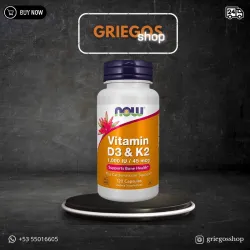 Vitamin D3 + K2 | NOW Foods | 120 cápsulas | Salud Ósea + Cardiovascular