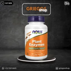 NOW Foods Plant Enzymes | Enzimas Digestivas Vegetales | 120 Cápsulas