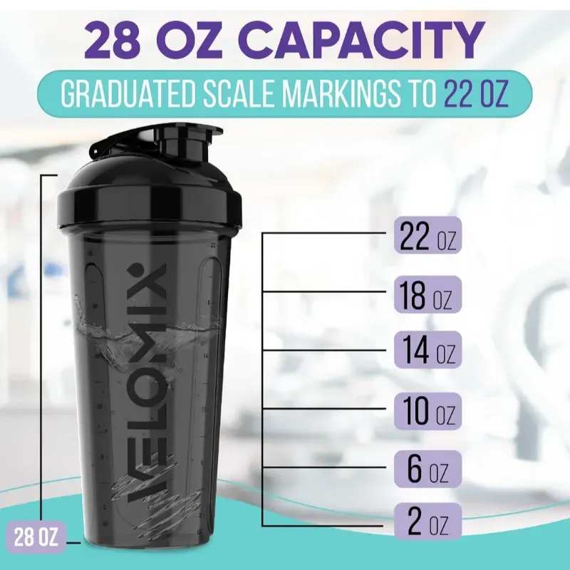 Shaker Bottle | Velomix | Negro\Transparente