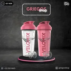Shaker Bottle | Velomix | Rosa/Transparente