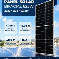 Paneles solares bifaciales de 625W