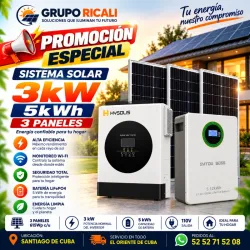 3KW 110V 5KWH 3 PANELES