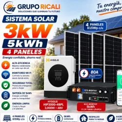 3KW 110V 5KWH 4 PANELES