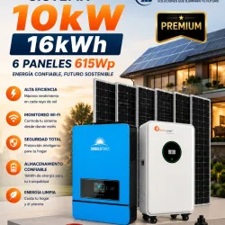 SISTEMA 10 KW 110/220V 16KWH 6 PANELES