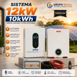 SISTEMA 12KW 110/220V 10KWH 6 PANELES