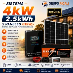 SISTEMA 4KW 110V 2.5KWH 2 PANELES