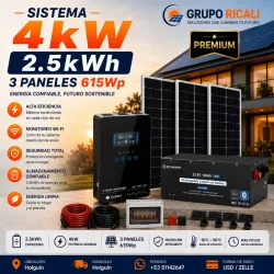 SISTEMA 4KW 110V 2.5KWH 3 PANLES