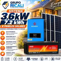 3.6 KW 110V 7.2 KWH 4 PANELES