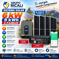SISTEMA 6KW 110V 5KWH 4PANELES
