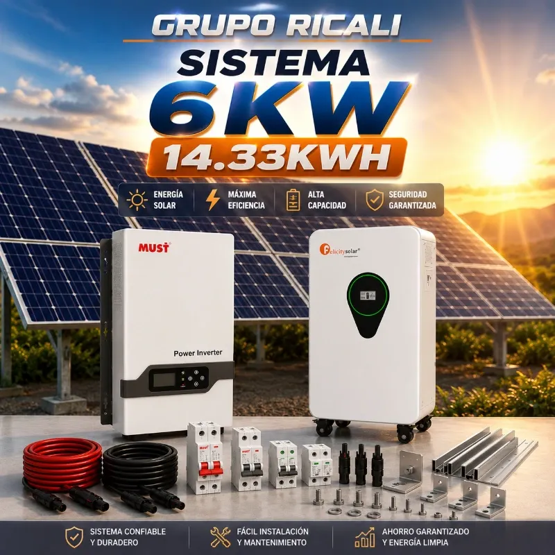SISTEMA 6KW 14.33KWH 6PANELES