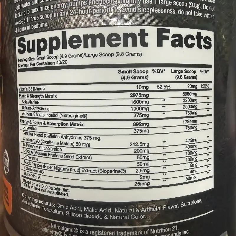 PREWORK VENOM DRAGON PHARMA 40serving