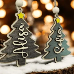 Colgante de Arbolito Navideño Personalizado