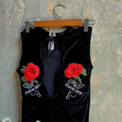 Blusa con ángeles y rosas