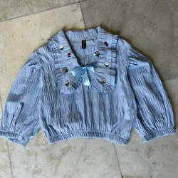 Blusa guingam bordada