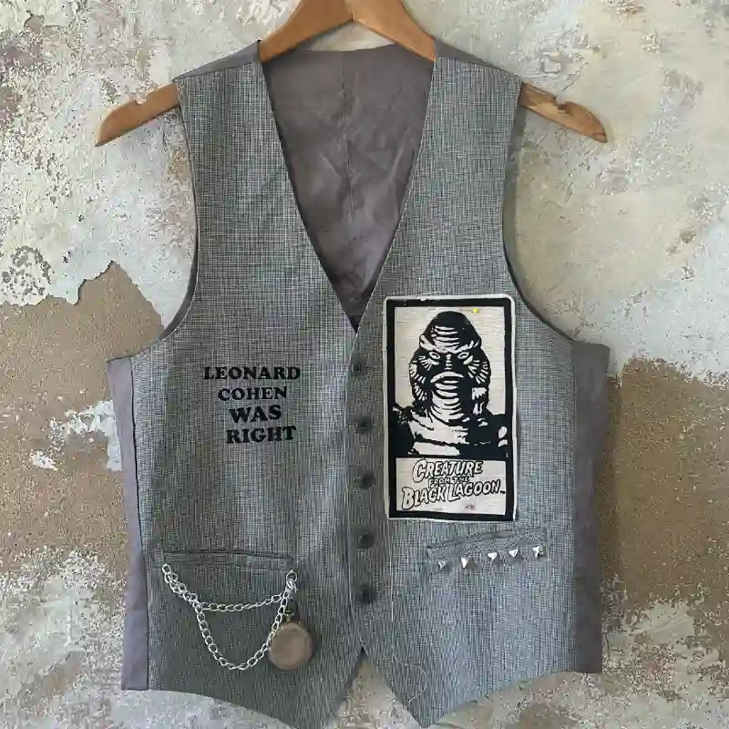 Chaleco con reloj vintage