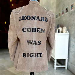 Chaqueta de corduroy con cadenas