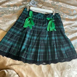 Saya a cuadros verdes