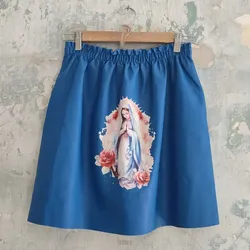 Saya de vinil azul