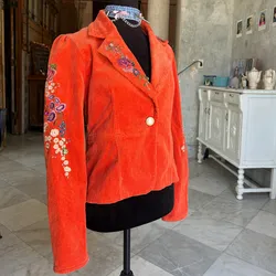 Blazer corduroy naranja