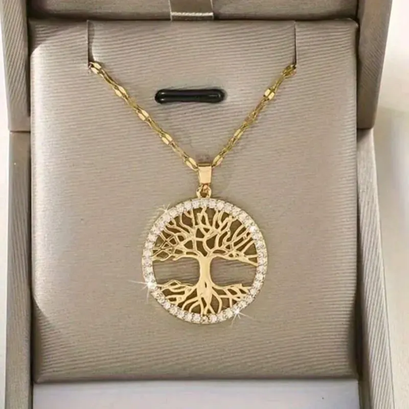 Collar con dije de árbol de la vida 