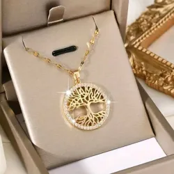 Collar con dije de árbol de la vida 