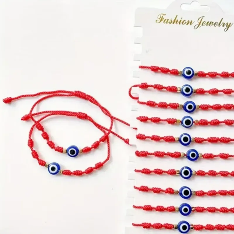 Pulsera roja con ojo turco y los 7 nudos