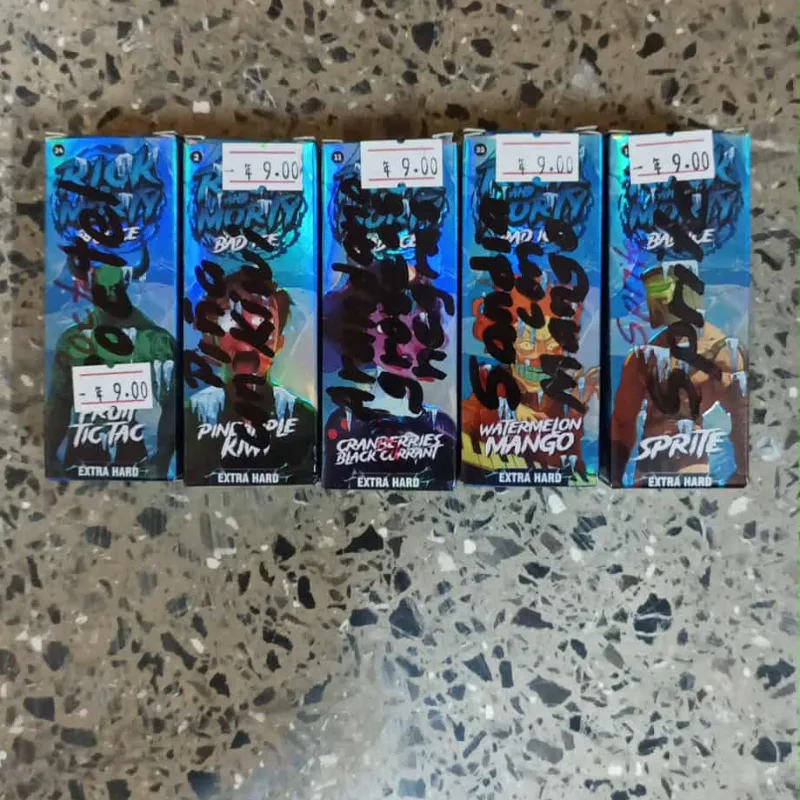 Pomos de 30ml (RICK AND MORTY BAD ICE) ice con 5% de nicotina 