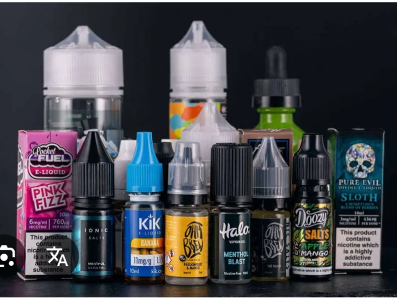 Pomos de líquidos para rellenar vaper y cigarro electrónico sin nicotina y con nicotina 