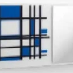 (35449) - Espejo 1000x600 Modelo de diseño Nº2 azul