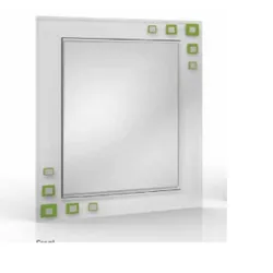 (35451) - Espejo de fusion Verde Cuadros verdes