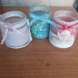 Velas aromáticas en pomo de cristal