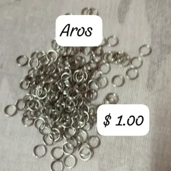 Aritos metálicos plateados 2mm