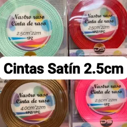Cinta Satín 2.5cm x metros