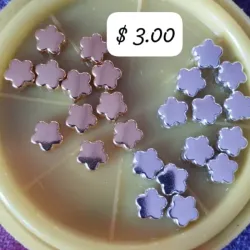 Conector Flores plateadas o doradas