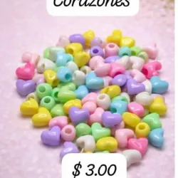 Corazones multicolores
