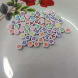 Fichas Blancas con cruces varios colores