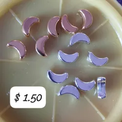 Lunas plantimetal plateadas o doradas