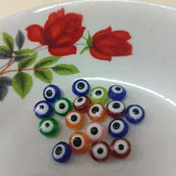 Ojos Turcos Planos colores varios 6mm