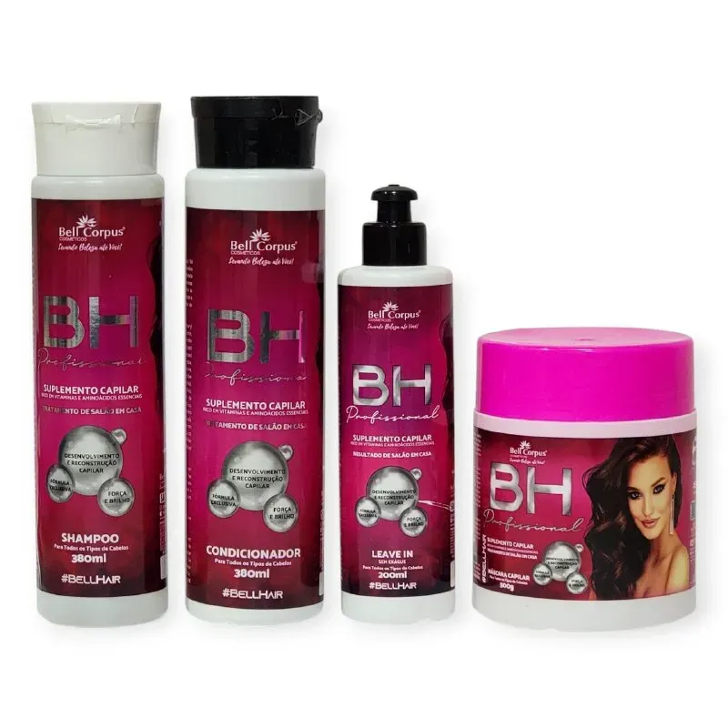 Suplemento Capilar BH 4 en 1 – Rico en Vitaminas y Aminoácidos 