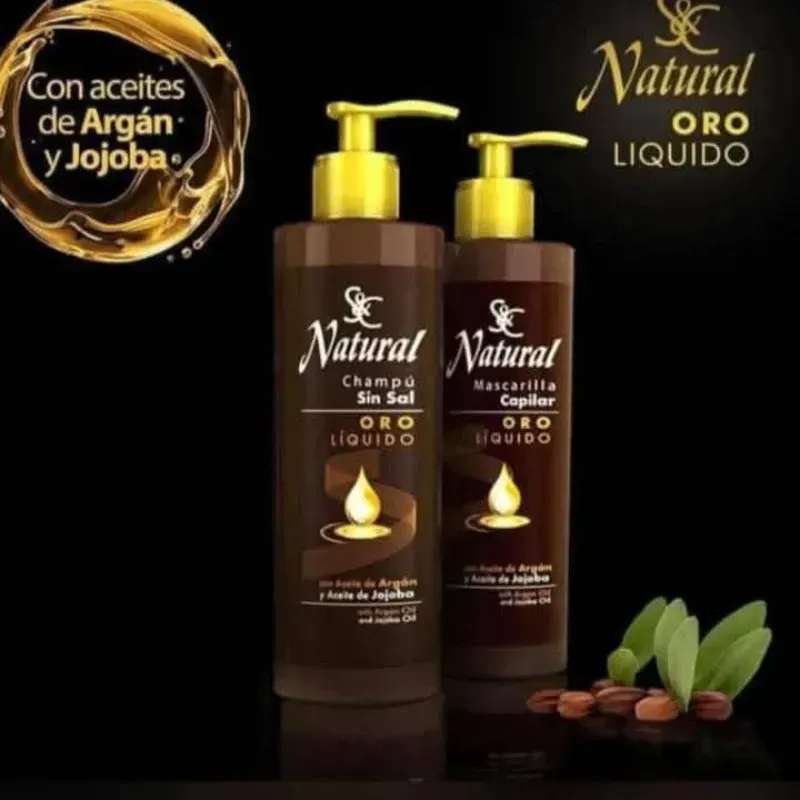 Línea de Shampoo y Acondicionador Oro Líquido
