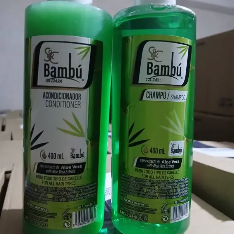 Shampoo y Acondicionador  Línea Bambú