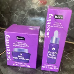 Juego nocturno de crema y serum de Retinol