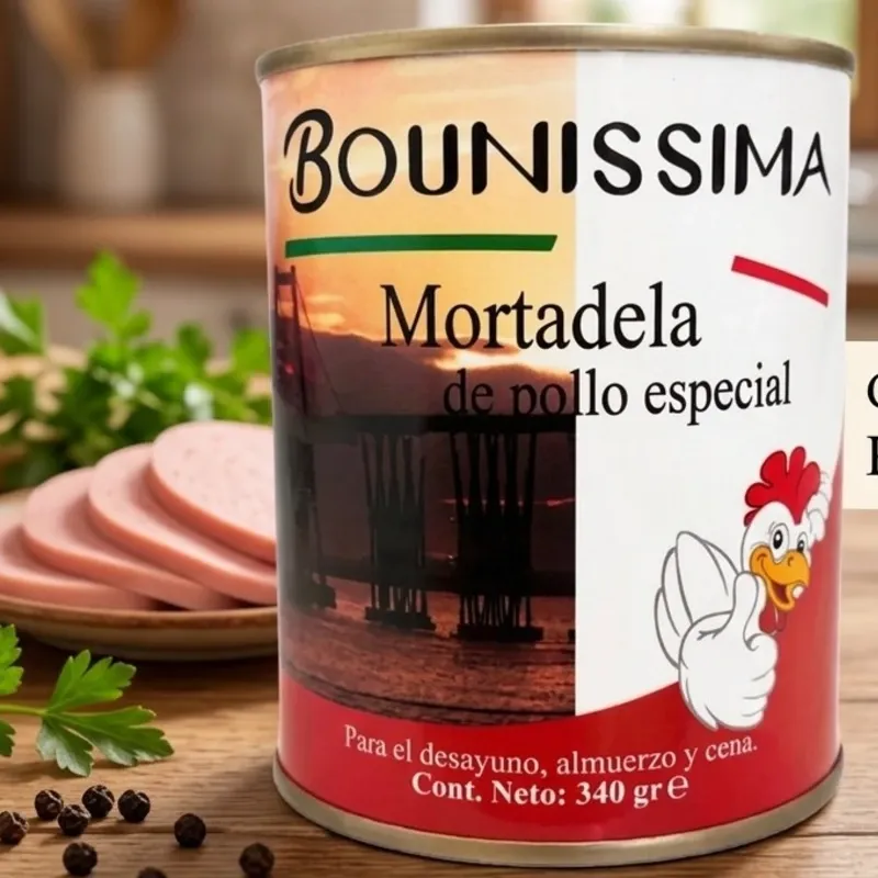 Spam de mortadela de pollo