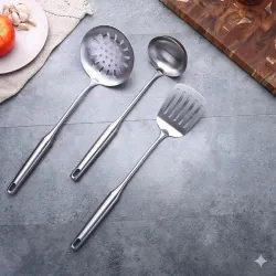 Set de 3 cucharones metálicos