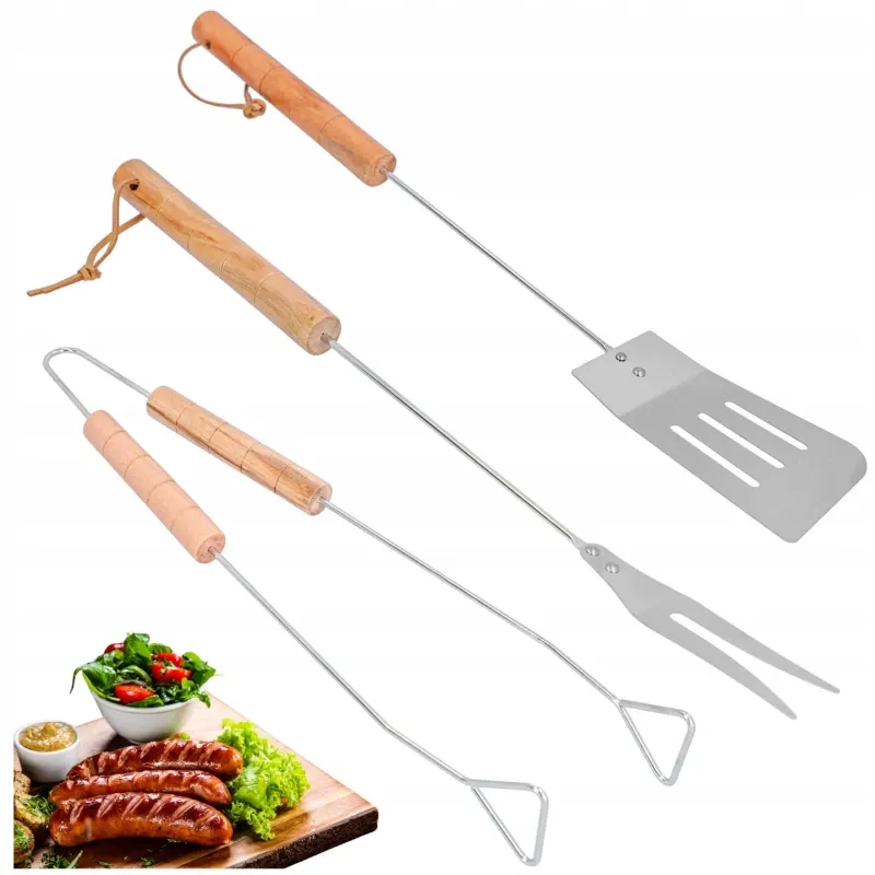 Set de 3 utensilios para parrilla