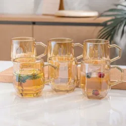 Set de 6 tazas doradas